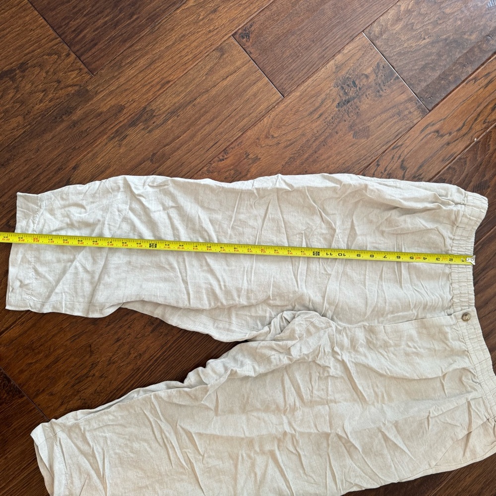 Madewell NWT Linen-Blend Track Trousers XXL Tan - Picture 10 of 11